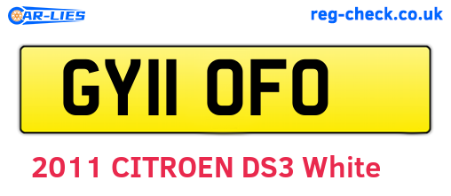GY11OFO are the vehicle registration plates.