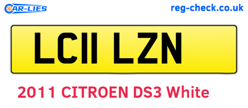 LC11LZN are the vehicle registration plates.