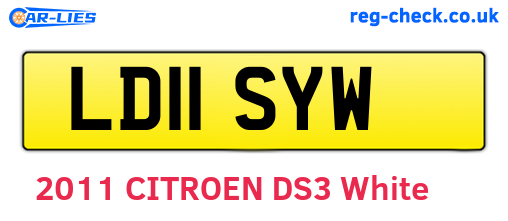 LD11SYW are the vehicle registration plates.