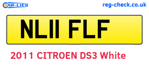 NL11FLF are the vehicle registration plates.