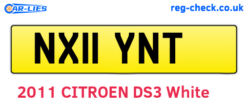 NX11YNT are the vehicle registration plates.