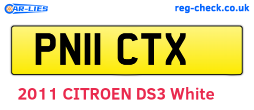 PN11CTX are the vehicle registration plates.