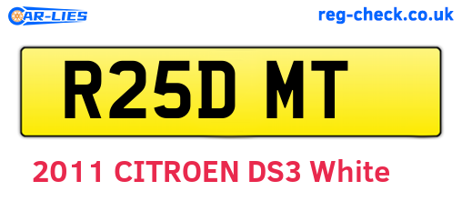 R25DMT are the vehicle registration plates.
