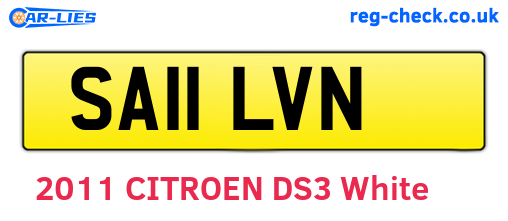 SA11LVN are the vehicle registration plates.