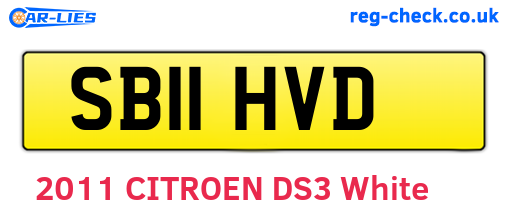 SB11HVD are the vehicle registration plates.