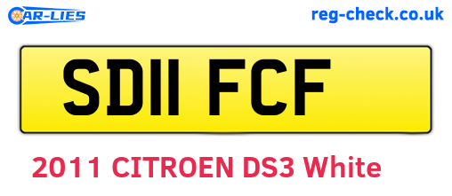 SD11FCF are the vehicle registration plates.