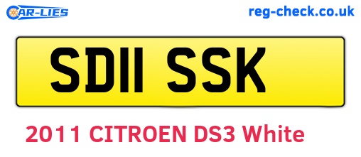 SD11SSK are the vehicle registration plates.