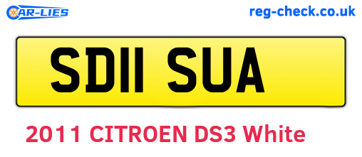 SD11SUA are the vehicle registration plates.