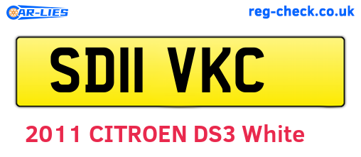 SD11VKC are the vehicle registration plates.