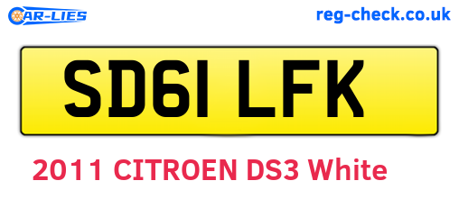 SD61LFK are the vehicle registration plates.
