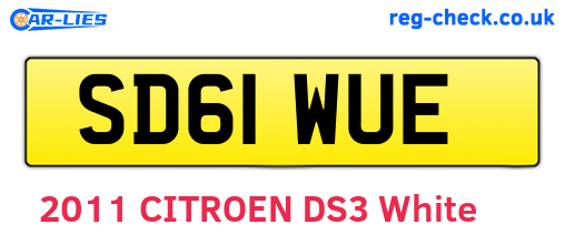 SD61WUE are the vehicle registration plates.