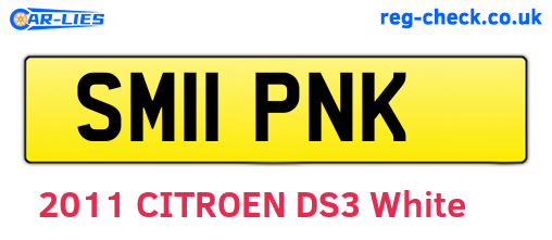 SM11PNK are the vehicle registration plates.