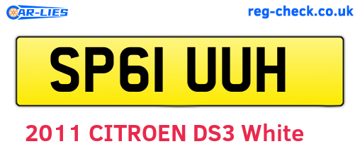 SP61UUH are the vehicle registration plates.