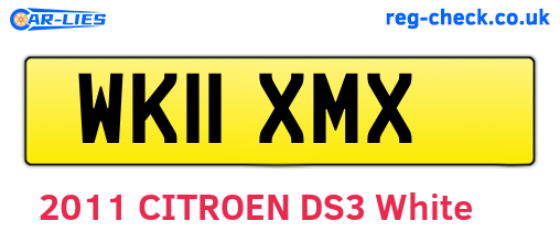 WK11XMX are the vehicle registration plates.