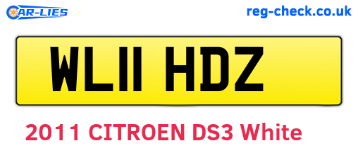 WL11HDZ are the vehicle registration plates.