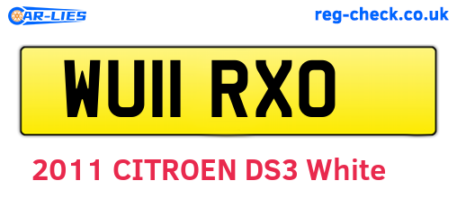 WU11RXO are the vehicle registration plates.