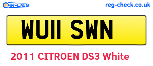 WU11SWN are the vehicle registration plates.