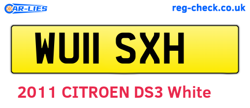 WU11SXH are the vehicle registration plates.