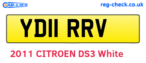 YD11RRV are the vehicle registration plates.