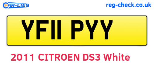 YF11PYY are the vehicle registration plates.
