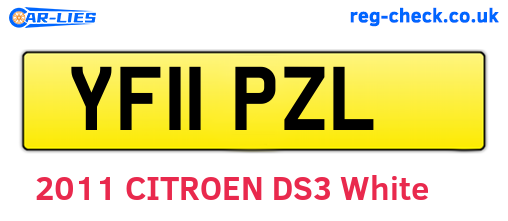 YF11PZL are the vehicle registration plates.
