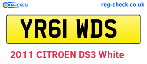 YR61WDS are the vehicle registration plates.