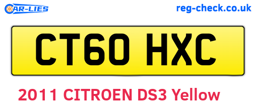 CT60HXC are the vehicle registration plates.