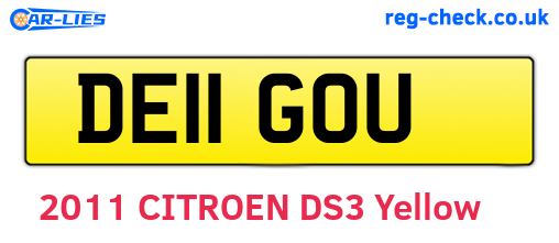 DE11GOU are the vehicle registration plates.