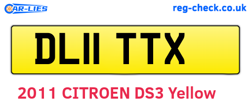 DL11TTX are the vehicle registration plates.
