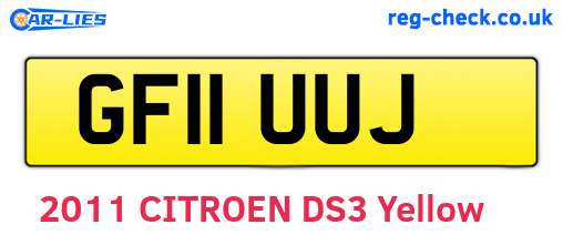 GF11UUJ are the vehicle registration plates.