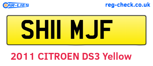 SH11MJF are the vehicle registration plates.