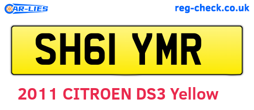 SH61YMR are the vehicle registration plates.