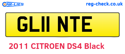 GL11NTE are the vehicle registration plates.
