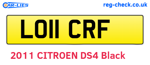 LO11CRF are the vehicle registration plates.