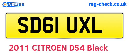 SD61UXL are the vehicle registration plates.