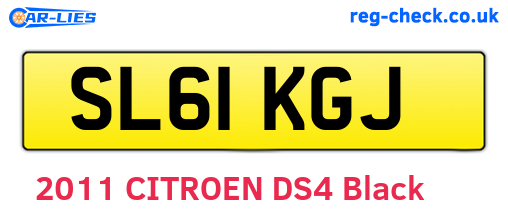 SL61KGJ are the vehicle registration plates.