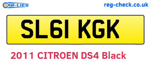 SL61KGK are the vehicle registration plates.
