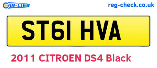 ST61HVA are the vehicle registration plates.