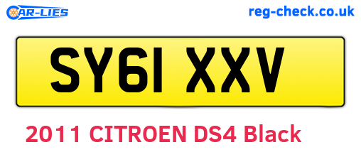 SY61XXV are the vehicle registration plates.