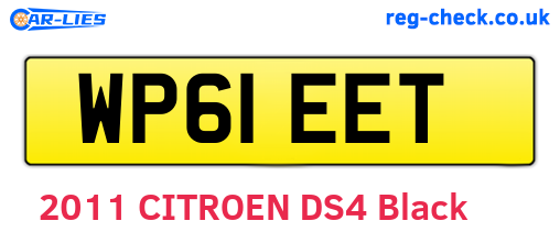 WP61EET are the vehicle registration plates.