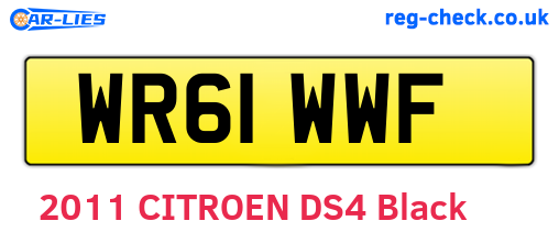 WR61WWF are the vehicle registration plates.