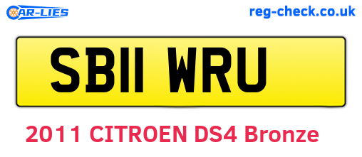 SB11WRU are the vehicle registration plates.