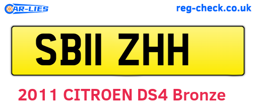 SB11ZHH are the vehicle registration plates.