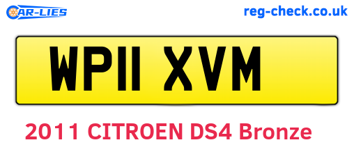 WP11XVM are the vehicle registration plates.