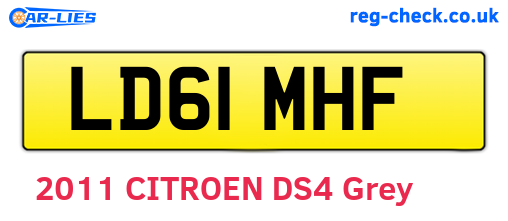 LD61MHF are the vehicle registration plates.