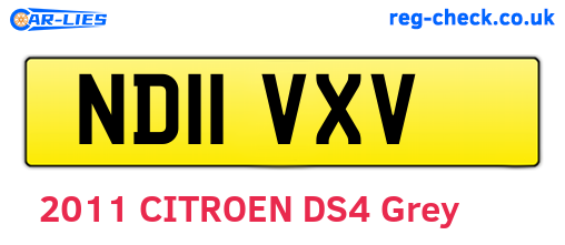 ND11VXV are the vehicle registration plates.