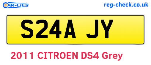 S24AJY are the vehicle registration plates.