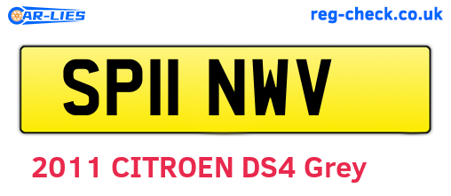 SP11NWV are the vehicle registration plates.