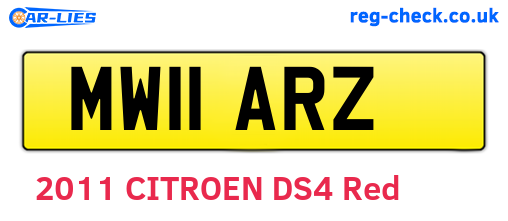 MW11ARZ are the vehicle registration plates.