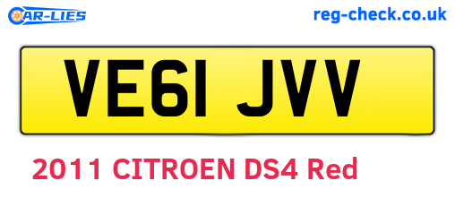 VE61JVV are the vehicle registration plates.